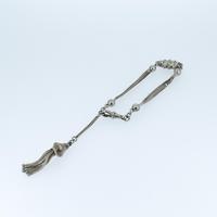 Antique Sterling Silver Albertina Watch Chain Bracelet with Tassel (2 of 8) Antique Sterling Silver Albertina Watch Chain Bracelet with Tassel (2 of 8)