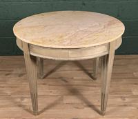 Swedish Gustavian Style Painted Marble Top Table (7 of 10) Swedish Gustavian Style Painted Marble Top Table (7 of 10)