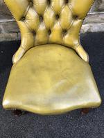 Antique Leather & Mahogany Nursing Chair (3 of 7) Antique Leather & Mahogany Nursing Chair (3 of 7)