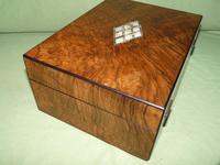 QUALITY Inlaid Figured Walnut Jewellery Box + Tray c.1870 (10 of 14) QUALITY Inlaid Figured Walnut Jewellery Box + Tray c.1870 (10 of 14)