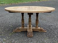 Large Round French Bleached Oak Farmhouse Table with Extensions (21 of 38) Large Round French Bleached Oak Farmhouse Table with Extensions (21 of 38)