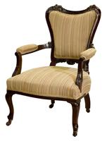 Pair of 19th Century Mahogany Open Armchairs c.1890 (2 of 8) Pair of 19th Century Mahogany Open Armchairs c.1890 (2 of 8)