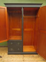 Antique Black Painted Double Wardrobe with Mirror in 4 Parts, Gothic Shabby Chic (7 of 17) Antique Black Painted Double Wardrobe with Mirror in 4 Parts, Gothic Shabby Chic (7 of 17)