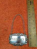 Sterling Silver Hallmarked Decanter Label "Sherry" 1961 C J Vander Ltd (2 of 5) Sterling Silver Hallmarked Decanter Label "Sherry" 1961 C J Vander Ltd (2 of 5)