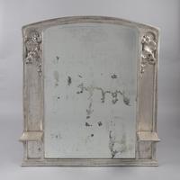 Large French Art Nouveau Silvered Overmantle Mirror (2 of 7) Large French Art Nouveau Silvered Overmantle Mirror (2 of 7)