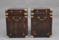 Pair of early 20th century leather bound army trunks (4 of 9) Pair of early 20th century leather bound army trunks (4 of 9)