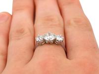 2ct Diamond & Platinum Three Stone Ring - Vintage c.1940 (9 of 9) 2ct Diamond & Platinum Three Stone Ring - Vintage c.1940 (9 of 9)