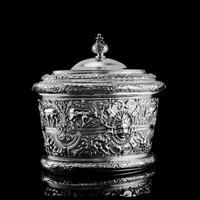 Rare Antique Solid Silver Cellini Tea Caddy Box - Mappin & Webb 1902 (4 of 28) Rare Antique Solid Silver Cellini Tea Caddy Box - Mappin & Webb 1902 (4 of 28)