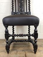 Antique 19th Century Carved Chair with Leather Seat (M-193) (7 of 14) Antique 19th Century Carved Chair with Leather Seat (M-193) (7 of 14)