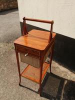 Beautiful Sheraton Revival Satinwood Sewing Table (4 of 11) Beautiful Sheraton Revival Satinwood Sewing Table (4 of 11)