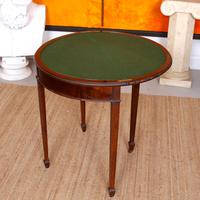 Edwardian Demilune Card Table Circular Mahogany (12 of 12) Edwardian Demilune Card Table Circular Mahogany (12 of 12)