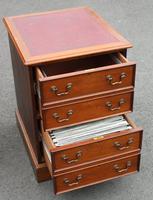 1960s Mahogany Filing Cabinet with Brown Leather on Top (2 of 4) 1960s Mahogany Filing Cabinet with Brown Leather on Top (2 of 4)
