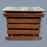 Exceptional French Marble Top Mahogany Inlaid Commode (8 of 12) Exceptional French Marble Top Mahogany Inlaid Commode (8 of 12)