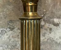 Superb Tall 19thc 'Matador' Brown Ceramic & Milky White Brass Table Oil Lamp (7 of 12) Superb Tall 19thc 'Matador' Brown Ceramic & Milky White Brass Table Oil Lamp (7 of 12)