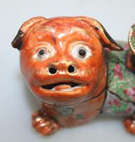 Chinese Canton Famille Rose Porcelain Buddhist Lion Candlestick 19th Century (6 of 9) Chinese Canton Famille Rose Porcelain Buddhist Lion Candlestick 19th Century (6 of 9)