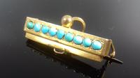 Art Deco gold plated turquoise bead pendant brooch (6 of 6) Art Deco gold plated turquoise bead pendant brooch (6 of 6)
