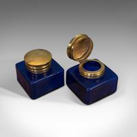 Antique Double Inkwell, English, Mahogany, Desk Tidy, Aesthetic Period, 1880 (4 of 10) Antique Double Inkwell, English, Mahogany, Desk Tidy, Aesthetic Period, 1880 (4 of 10)