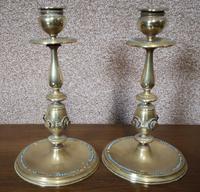 Pair of Brass Arts and Crafts Candlesticks (11 of 12) Pair of Brass Arts and Crafts Candlesticks (11 of 12)