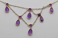 Art Nouveau Gold Festoon Necklace with Pearls & Amethysts (2 of 2) Art Nouveau Gold Festoon Necklace with Pearls & Amethysts (2 of 2)