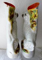 Pair of Antique English Victorian Staffordshire Pottery Spaniel Spill Vases ~ H 2526 ~ H 2527 (2 of 5) Pair of Antique English Victorian Staffordshire Pottery Spaniel Spill Vases ~ H 2526 ~ H 2527 (2 of 5)