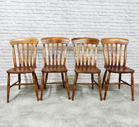 Set of 4 Lath Back Kitchen Chairs (2 of 5) Set of 4 Lath Back Kitchen Chairs (2 of 5)