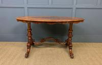 Victorian Burr Walnut Stretcher Table (5 of 13) Victorian Burr Walnut Stretcher Table (5 of 13)