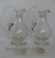 Pair of Glass 'holy water' or Communion Wine Church Jugs with Cross Stoppers (4 of 7) Pair of Glass 'holy water' or Communion Wine Church Jugs with Cross Stoppers (4 of 7)