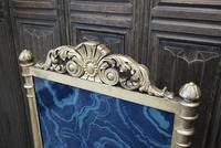 Giltwood firescreen with painted malachite panel (2 of 4) Giltwood firescreen with painted malachite panel (2 of 4)