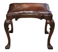 Walnut Framed Leather Top Stool (2 of 5) Walnut Framed Leather Top Stool (2 of 5)