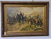 Antique Oil Painting - Wellington At Waterloo, The Dawn Of Day June 18th 1815 (After Robert Alexander Hillingford 1896) (6 of 8) Antique Oil Painting - Wellington At Waterloo, The Dawn Of Day June 18th 1815 (After Robert Alexander Hillingford 1896) (6 of 8)
