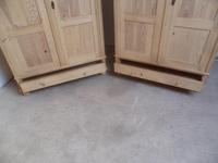 Quality Pair of Antique Pine Traditional Knockdown Wardrobes to wax / paint (8 of 11) Quality Pair of Antique Pine Traditional Knockdown Wardrobes to wax / paint (8 of 11)