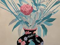 Large Original Japanese Inspired Floral Still Life Watercolour Painting (11 of 12) Large Original Japanese Inspired Floral Still Life Watercolour Painting (11 of 12)
