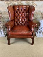 Georgian Style Leather Wingback Armchair (3 of 5) Georgian Style Leather Wingback Armchair (3 of 5)