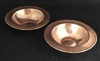 Pair of Planished Copper & Silvered Dishes by Hugh Wallis (2 of 5) Pair of Planished Copper & Silvered Dishes by Hugh Wallis (2 of 5)