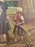 Antique French oil painting landscape harvest scene signed E Cornaud dated 1888 (4 of 10) Antique French oil painting landscape harvest scene signed E Cornaud dated 1888 (4 of 10)