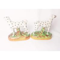 Pair Staffordshire Flatback Dalmatians (2 of 7) Pair Staffordshire Flatback Dalmatians (2 of 7)
