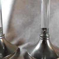 Pair of Silver Plate & Glass Candlesticks (6 of 7) Pair of Silver Plate & Glass Candlesticks (6 of 7)