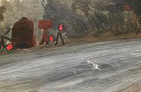 Original Oil on Canvas 'Roadworks Hampstead, Aug 1947 by Ann Spalding (4 of 4) Original Oil on Canvas 'Roadworks Hampstead, Aug 1947 by Ann Spalding (4 of 4)