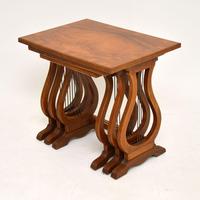 Antique Regency Style Figured Walnut Nest of Tables (4 of 12) Antique Regency Style Figured Walnut Nest of Tables (4 of 12)