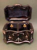 Good Quality 19th Century Papier Mache Tea Caddy (4 of 6) Good Quality 19th Century Papier Mache Tea Caddy (4 of 6)