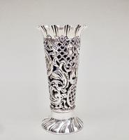 Small Pierced Victorian Silver Spill Vase by M Bros, Sheffield 1899 (2 of 6) Small Pierced Victorian Silver Spill Vase by M Bros, Sheffield 1899 (2 of 6)