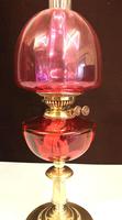 Antique Victorian Cranberry Oil Lamp (8 of 11) Antique Victorian Cranberry Oil Lamp (8 of 11)