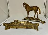 Pair of Antique Brass Door Horse Stops c.1910 (4 of 5) Pair of Antique Brass Door Horse Stops c.1910 (4 of 5)