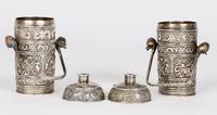 Chinese Pair of Qing Silver Metal Handled Lidded Containers (16 of 22) Chinese Pair of Qing Silver Metal Handled Lidded Containers (16 of 22)