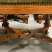 Set of 6 satinwood modular stools in vintage velvet (2 of 8) Set of 6 satinwood modular stools in vintage velvet (2 of 8)