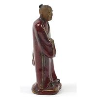 Chinese Porcelain Figure of a Monk Having a sang de boeuf Glaze (2 of 6) Chinese Porcelain Figure of a Monk Having a sang de boeuf Glaze (2 of 6)