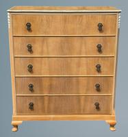 Limed Walnut Queen Anne Style Chest of Drawers