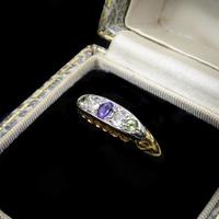 Antique Amethyst Peridot and Diamond Scroll Boat 18ct Yellow Gold Ring (3 of 10) Antique Amethyst Peridot and Diamond Scroll Boat 18ct Yellow Gold Ring (3 of 10)