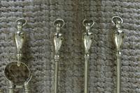 Tall Edwardian 5 Piece on Stand Brass Companion Set Fire-irons Reg Number for 1906 (5 of 10) Tall Edwardian 5 Piece on Stand Brass Companion Set Fire-irons Reg Number for 1906 (5 of 10)