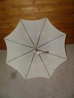 Antique Gold Plate English Made Umbrella With Lucite Crook Handle & Cream Canopy (4 of 17) Antique Gold Plate English Made Umbrella With Lucite Crook Handle & Cream Canopy (4 of 17)